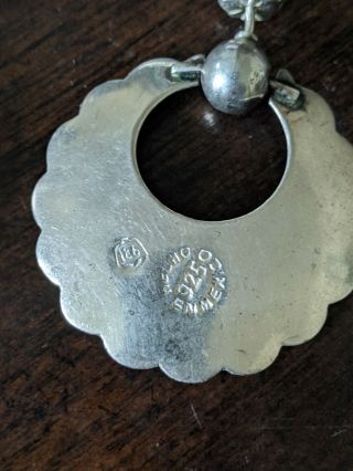 Vintage Taxco Mexico 925 Sterling Silver Etched Floral Designer Earrings 1121 - 8 2