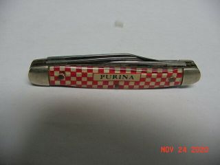 Vintage Kutmaster Purina 3 Blade Pocket Knife Advertising