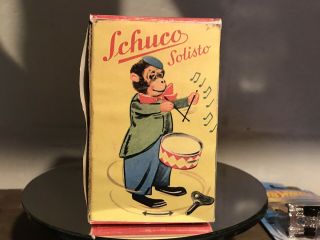 Vintage Schuco Solisto Wind Up Clown And Monkey (box Only)