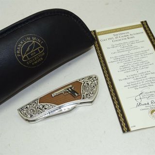 Franklin Colt 1911.  45 Caliber Automatic Se Folding Pocket Knife Case