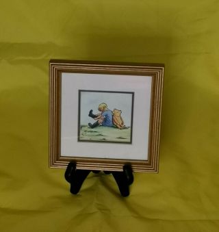 Classic Winnie The Pooh - Christopher Robin Framed Picture " Boots " Wall Art Disney