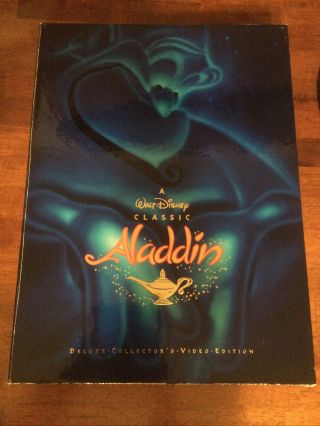 Aladdin Deluxe Collector’s Video Edition Box Set Vhs Walt Disney Classic