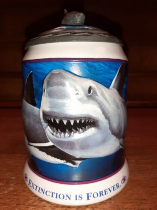 1994 Anheuser - Busch Sea World Great White Shark Stein 15578