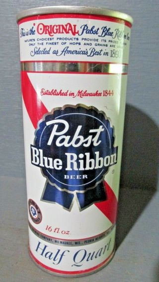 Pabst Blue Ribbon Half Quart Steel Beer Can - [read Description] -