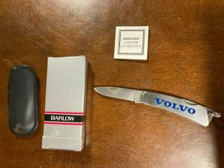 Vintage Volvo Barlow Lockback Pocket Knife W/ Box Paperwork