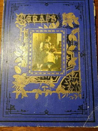 Vintage Victorian Scrapbook Album With Trade Cards Studebaker