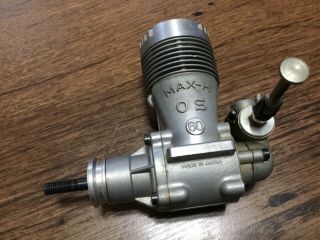 Vintage Os Max - H 60 Bb Rc Model Airplane Engine With Prop.