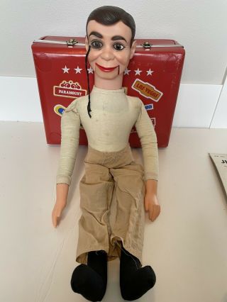 Vintage 1977 Charlie McCarthy Dummy Ventriloquist Doll W/ Suitcase & Instruction 3