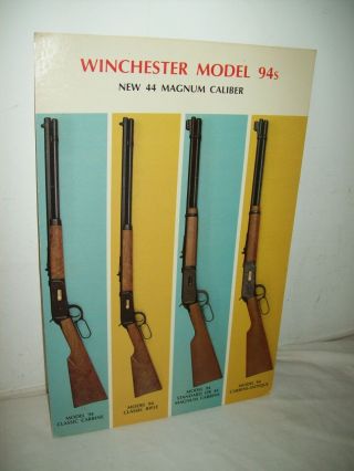 Scarce Winchester Model 94 Store Cardboard Display Poster Sign 1970 