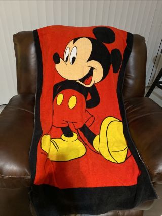 Mickey And Minnie Beach Towels.  Gently.  Great For Pool And Beach.