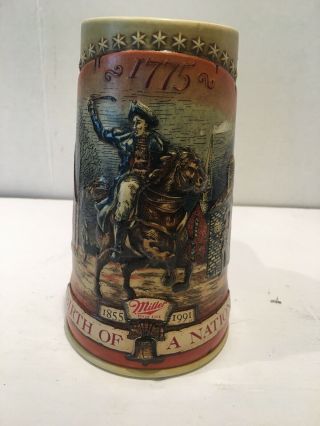 Miller Brewing Company Beer Stein 1776 Birth Of A Nation First In Series 24170