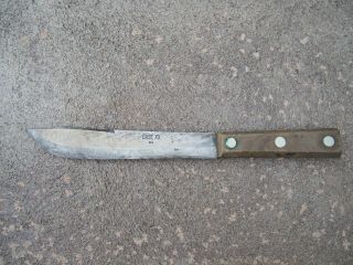 Vintage Case Xx 11 " Butcher Knife 3 - Rivet Full Tang Wood Handle