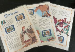 Cinderella Disney Classic Movies Collector Stamp Story Panels (6 Panels)