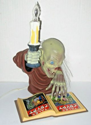 Vintage 1996 Tales From The Crypt Keeper Candelabra Light With Book