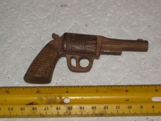 Vintage Folk Art,  Hand Carved Wooden Miniature Revolver,  Unsigned,  Child 