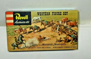 Vintage 1955 Revell Western Figure Set Model Kit