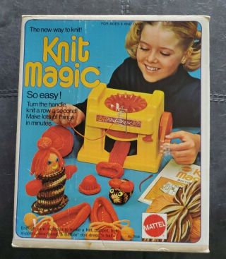 Vintage (1974) Knit Magic Knitting Machine By Mattel For Beginners Or Kids