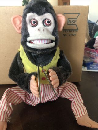 Vintage Daishin Japan Musical Jolly Chimp Toy Monkey - Battery Not Corroded