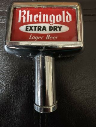 Rheingold Brewing Company Of York Extra Dry Beer Chrome Tap Handle Knob
