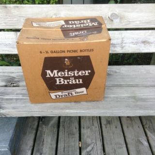 Vintage Meister Brau Beer Bottle Old Case Crate Box
