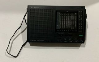 Vintage Sony Fm/am/mw/sw 12 Band Receiver Icf - 7601 &