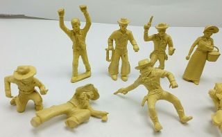 1950 ' s Roy Rogers & Western Marx Playset 60 MM Cowboy Figures Pale Yellow Color 2