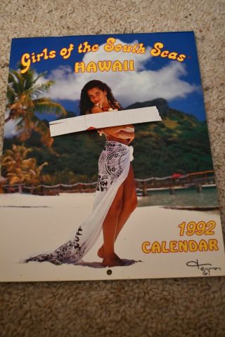 1992 Girls Of The South Seas Hawaii Calendar Sexy Vintage Island Ladies Women