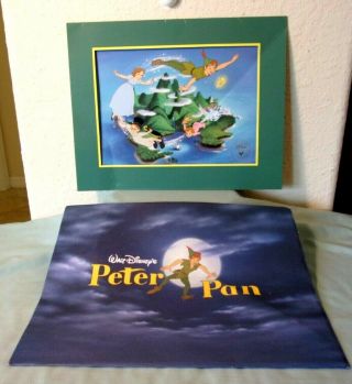Vintage 1995 Disney Exclusive Peter Pan Commemorative Lithograph Complete