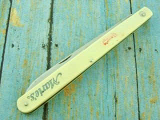 Vintage Schrade Usa 105 Maries Ad Folding Melon Tester Pocket Knife Knives Tools