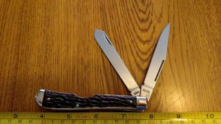 Vintage Colonial Prov.  Usa Pocket Knife 2 Blade Trapper Stag Type 10 Nos