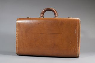 Vintage Hartmann Knocabout 21 " Brown Leather Suitcase Luggage -