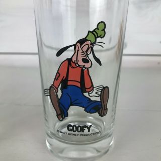Vintage Walt Disney Drinking Glass Tumbler - Goofy
