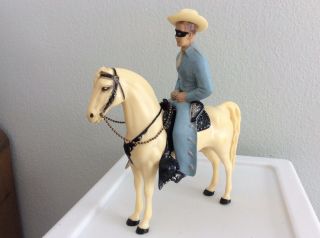 Vintage 1950s Hartland Plastics The Lone Ranger Figure With Chaps Horse Cowboy