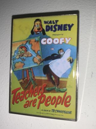 Disney Pin Goofy Poster Movie 2002 12 Months Of Magic Store Teachers Are People
