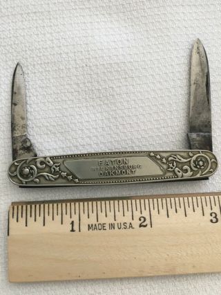 Vtg Remington Umc 2 - Blade Folding Pen Knife B & B St Paul Usa Made Eaton Oakmont