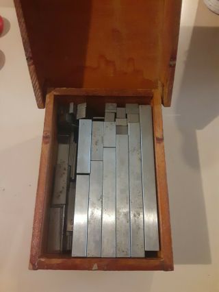 Vintage Carl Zeiss Jena 88 Pc Metric Gauge Block Set Dove Tail Box Up To 100m