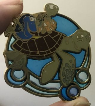 Disney Finding Nemo Stained Glass Turtle Talk Crush Squirt Dory Marlin Pin