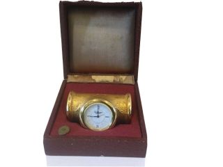 Vintage Jean Roulet Le Locle Aldebert Service Award Clock Swiss Made
