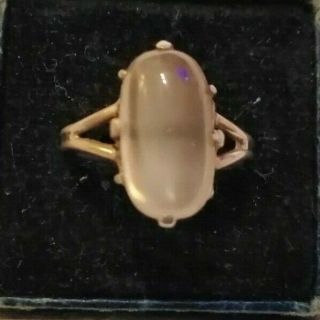 Vintage Silver And Moonstone Ring Size N,