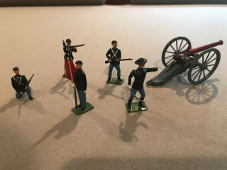 Britains Metal Us Civil War Union Infantry Soldiers And Cannon