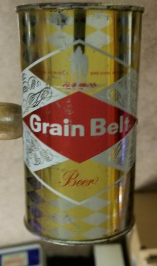 60 ' s Grain Belt Flat Top Beer Can Gavel Promotional Display Back Bar Advertising 3