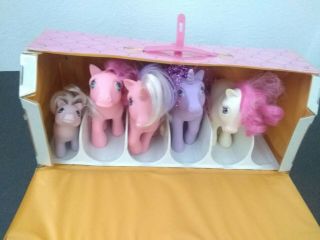 Vintage My Little Pony Carrying Case & 5 Vintage My Little Ponys 80 