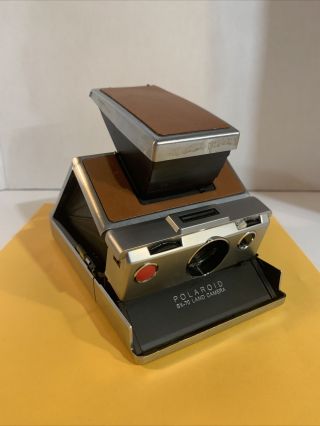 Vintage Polaroid Land Camera Sx - 70 - Brown Leather Cover -