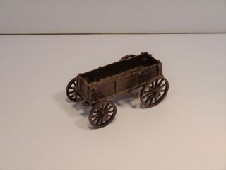 Marx Wagon Train Playset Brown Wagon With Wheels