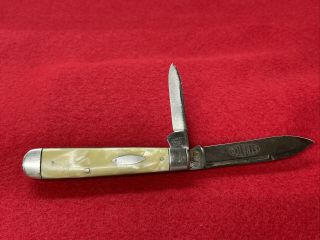 Vintage Antique Stratco S.  & T.  Co.  Louisville Ky Jack Knife Etched Unsharpened