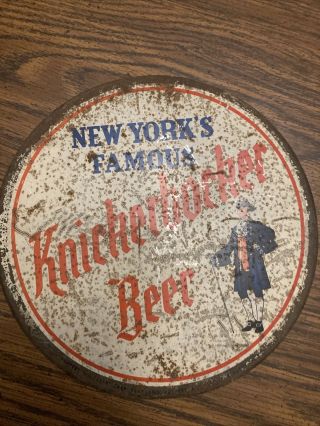 Vintage Knickerbocker York Famous Beer Tin Sign
