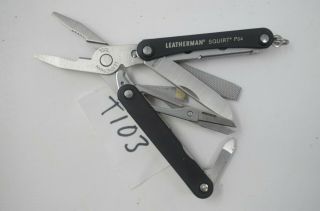 Black Leatherman Squirt Ps4 Mini Multi Tool Pocket Knife Pliers Folding Keychain