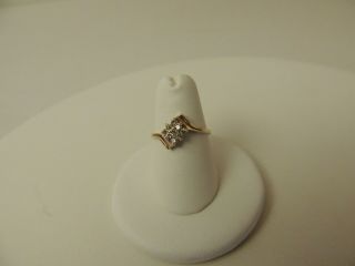 Vintage 14k Yellow Gold Diamond Cluster Ring Size 7