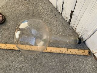 Vintage 2000 Ml 5 L Glass Round Bottom Apothecary Boiling Flask