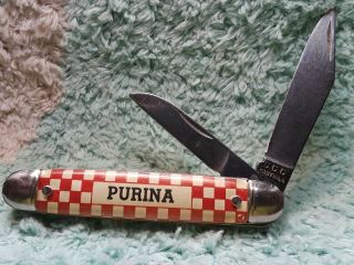 Vintage Ccc Pocket Knife Purina Advertising,  Canton Ohio